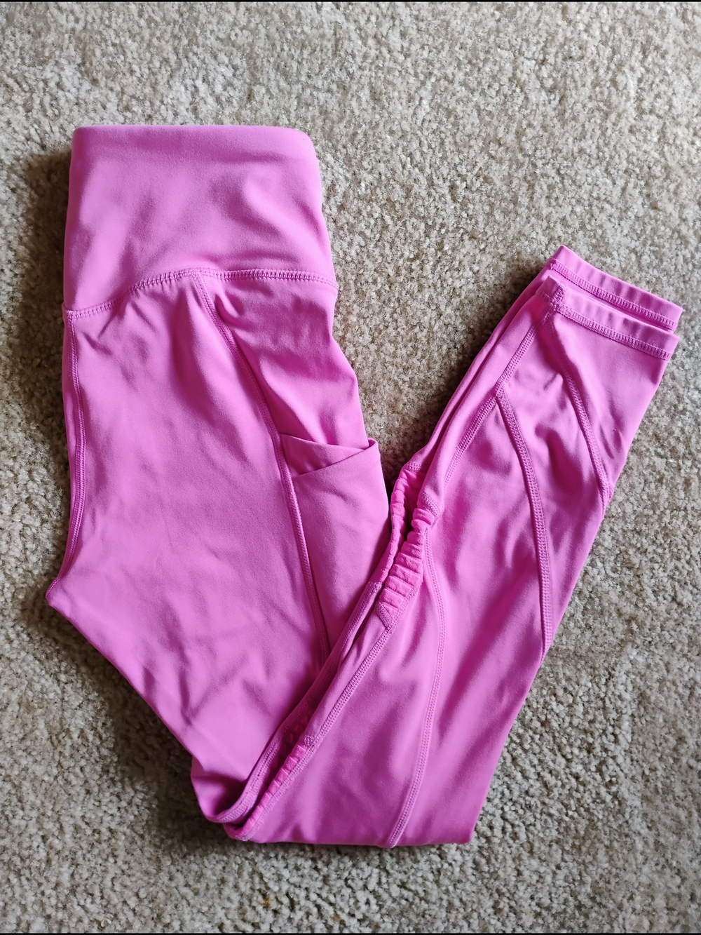 Fabletics Motion356 Pink Active Leggings with Side Pockets